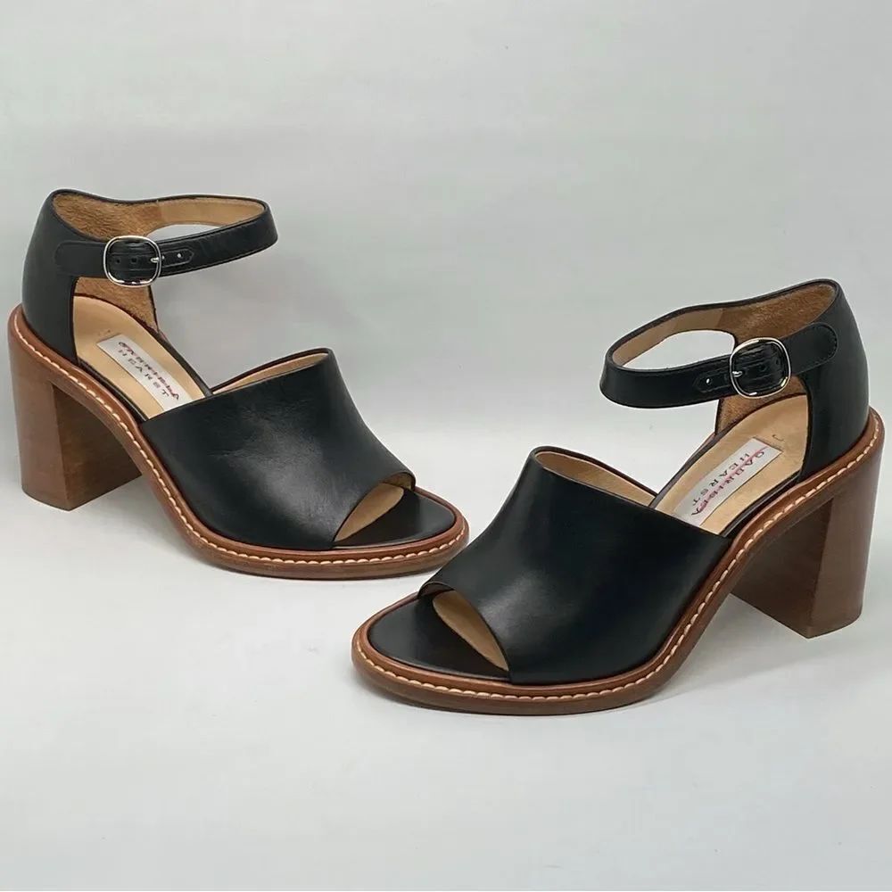 Gabriela Hearst Beau Leather Ankle-Strap Sandals size 36